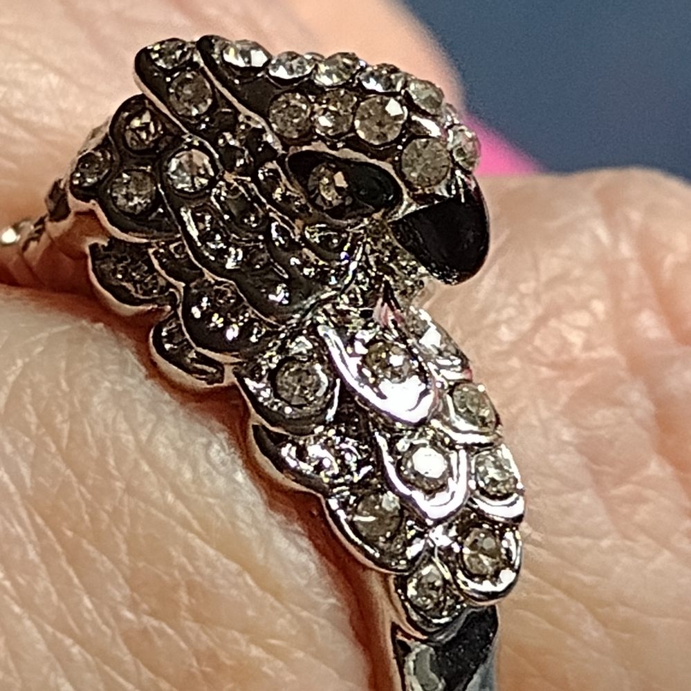 Sterling Solilver Parrot Ring Fun little cocktail ring - Unisex